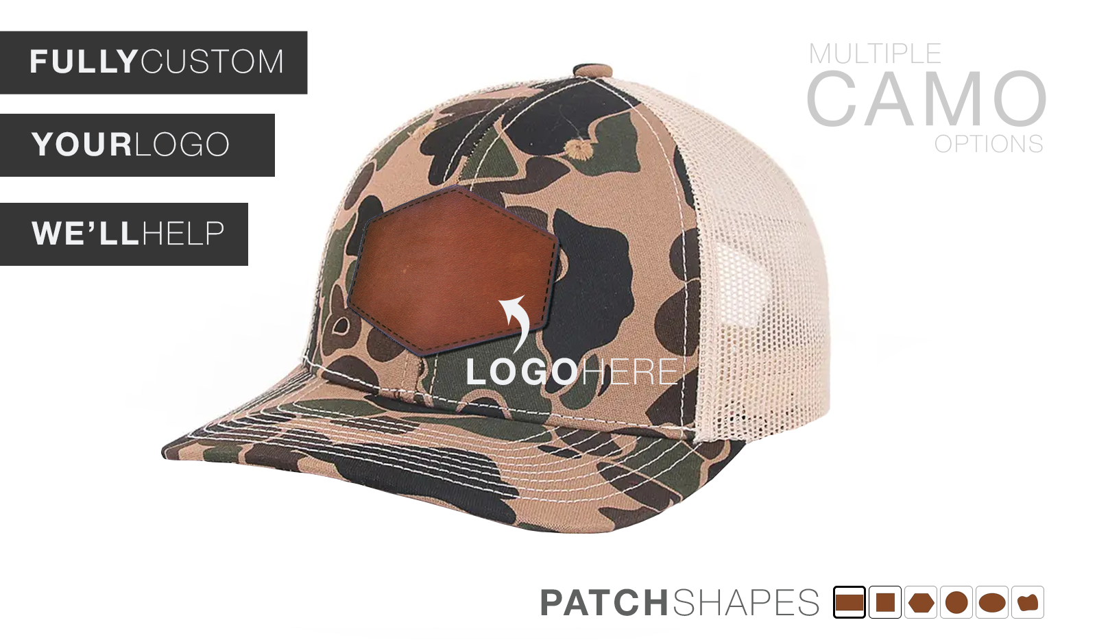 Camo Hats - Custom Leather Patch