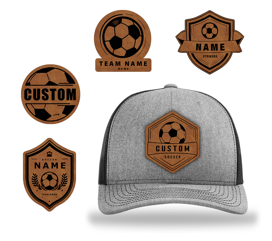 Personalized Soccer Heart Hat - Custom Name & Number Baseball Cap Or Ponytail Hat